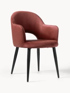 Silla Con Reposabrazos De Terciopelo Rachel