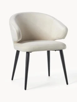 Silla Con Reposabrazos De Terciopelo Celia, Estilo Moderno