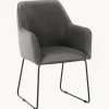 Silla Con Reposabrazos De Terciopelo Isla