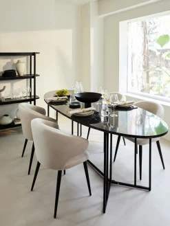 Silla Con Reposabrazos De Terciopelo Celia, Estilo Moderno