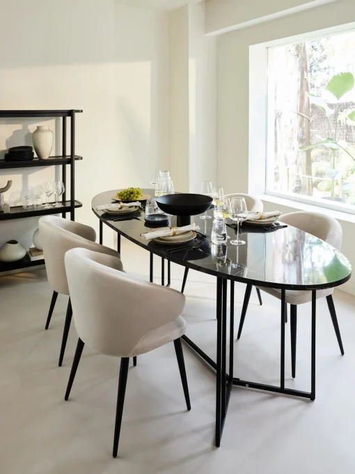 Silla Con Reposabrazos De Terciopelo Celia, Estilo Moderno