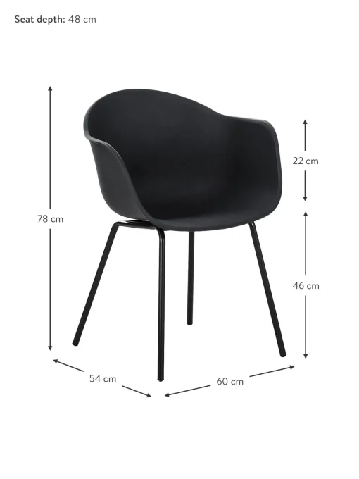 Silla Con Reposabrazos De Plastico Claire