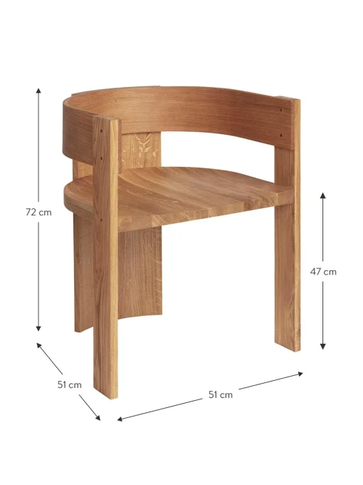 Silla Con Reposabrazos De Madera Collector