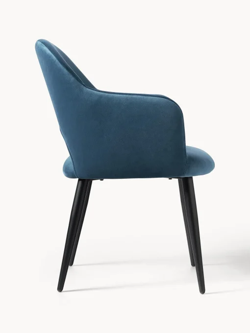 Silla Con Reposabrazos De Terciopelo Rachel