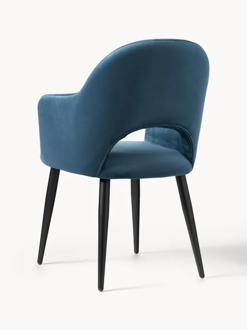 Silla Con Reposabrazos De Terciopelo Rachel