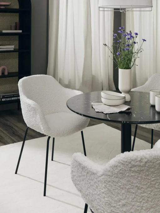 Silla Con Reposabrazos De Borreguillo Fiji
