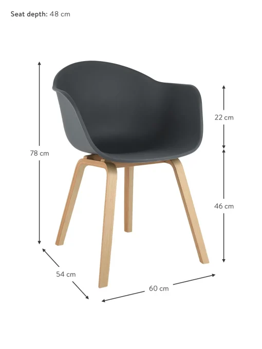 Silla Con Reposabrazos De Plastico Claire
