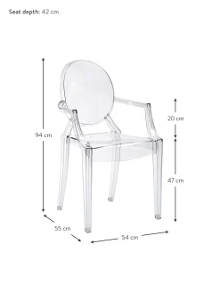 Silla Con Reposabrazos De Diseno Louis Ghost