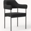 Silla Con Reposabrazos Tapizada Zoe