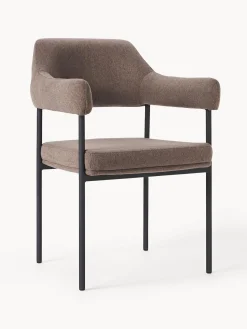 Silla Con Reposabrazos Tapizada Zoe