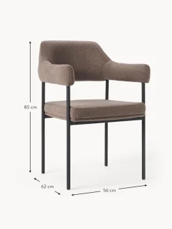 Silla Con Reposabrazos Tapizada Zoe