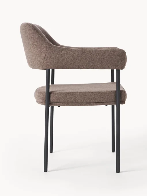 Silla Con Reposabrazos Tapizada Zoe