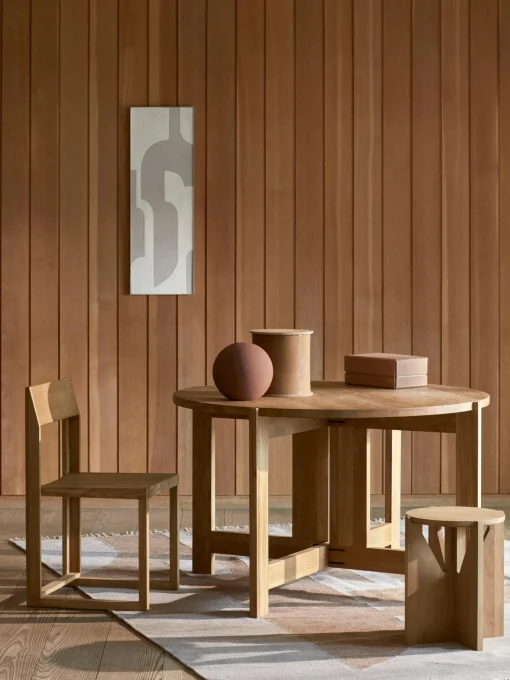 Silla De Madera De Roble Outline