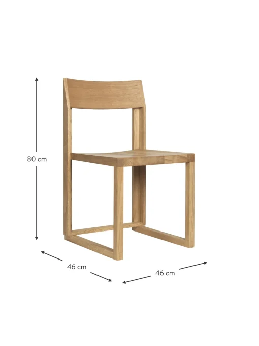 Silla De Madera De Roble Outline