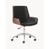 Silla De Oficina De Cuero Sintetico Rouven, Altura Regulable