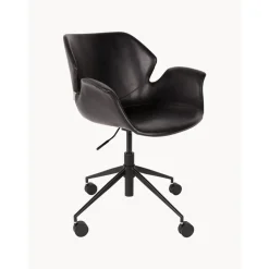 Silla De Oficina De Cuero Sintetico Nikki, Altura Regulable