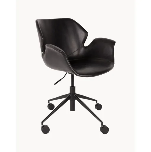 Silla De Oficina De Cuero Sintetico Nikki, Altura Regulable