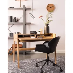 Silla De Oficina De Cuero Sintetico Nikki, Altura Regulable