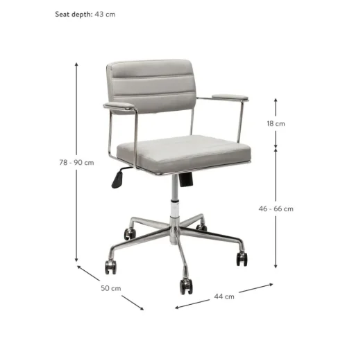 Silla De Oficina De Cuero Sintetico Dottore