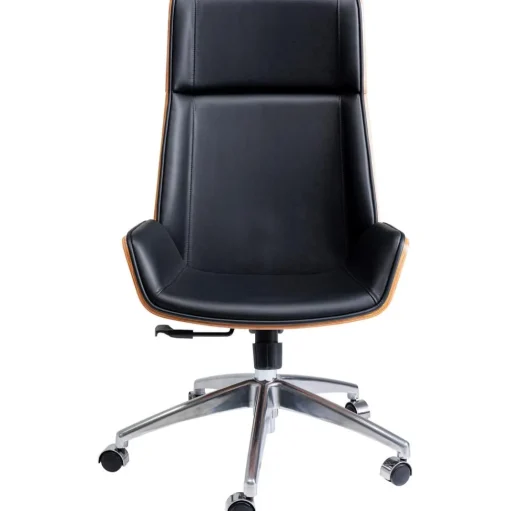 Silla De Oficina De Cuero Sintetico Rouven, Altura Regulable