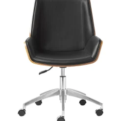 Silla De Oficina De Cuero Sintetico Rouven, Altura Regulable