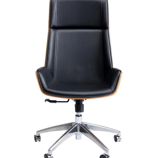 Silla De Oficina De Cuero Sintetico Rouven, Altura Regulable