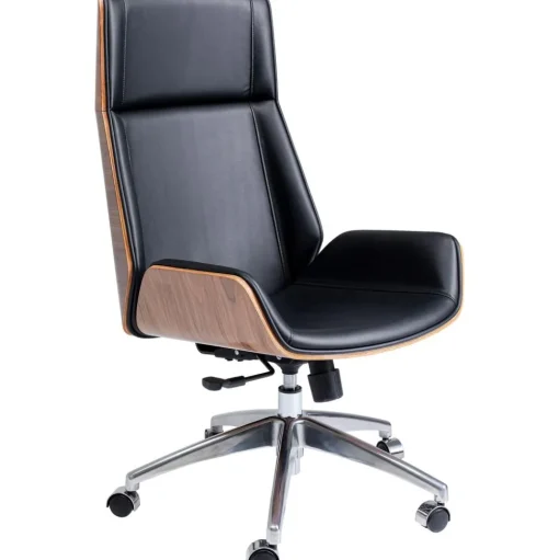 Silla De Oficina De Cuero Sintetico Rouven, Altura Regulable