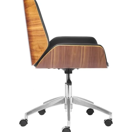 Silla De Oficina De Cuero Sintetico Rouven, Altura Regulable
