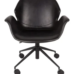 Silla De Oficina De Cuero Sintetico Nikki, Altura Regulable