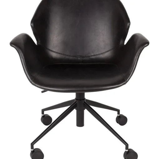 Silla De Oficina De Cuero Sintetico Nikki, Altura Regulable