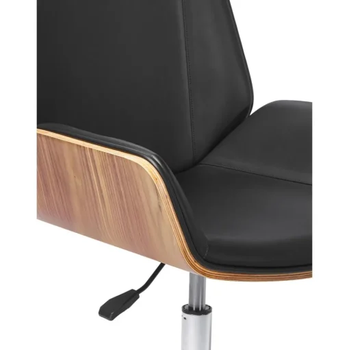 Silla De Oficina De Cuero Sintetico Rouven, Altura Regulable