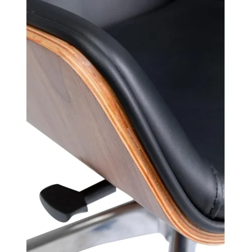Silla De Oficina De Cuero Sintetico Rouven, Altura Regulable