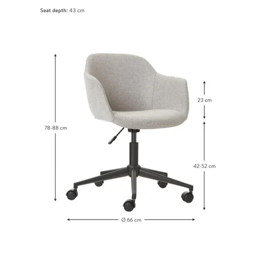 Silla De Oficina Tapizada Fiji
