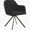 Silla Giratoria Con Reposabrazos Tapizada Lola
