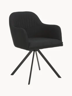 Silla Giratoria Con Reposabrazos Tapizada Lola