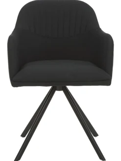 Silla Giratoria Con Reposabrazos Tapizada Lola