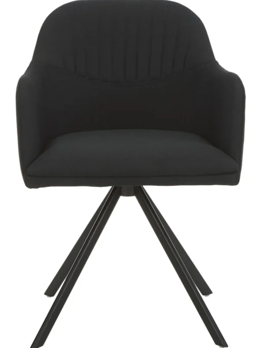 Silla Giratoria Con Reposabrazos Tapizada Lola
