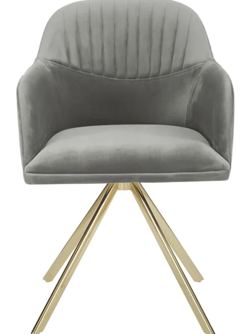 Silla Giratoria Con Reposabrazos De Terciopelo Lola