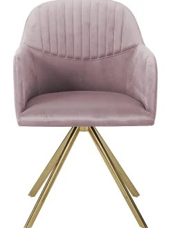 Silla Giratoria Con Reposabrazos De Terciopelo Lola