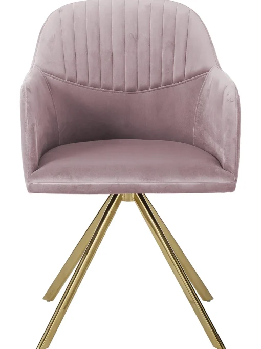 Silla Giratoria Con Reposabrazos De Terciopelo Lola