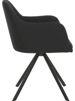 Silla Giratoria Con Reposabrazos Tapizada Lola