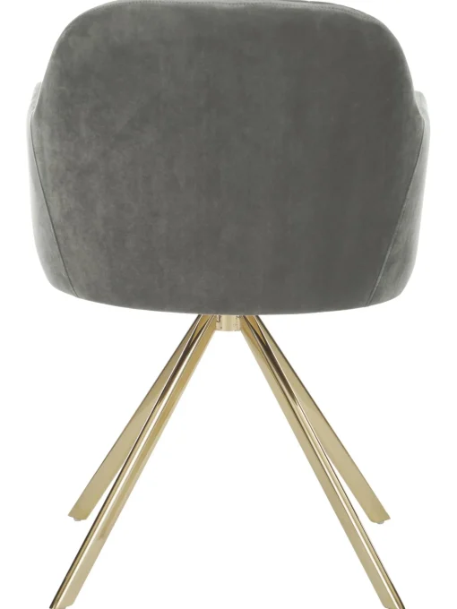 Silla Giratoria Con Reposabrazos De Terciopelo Lola