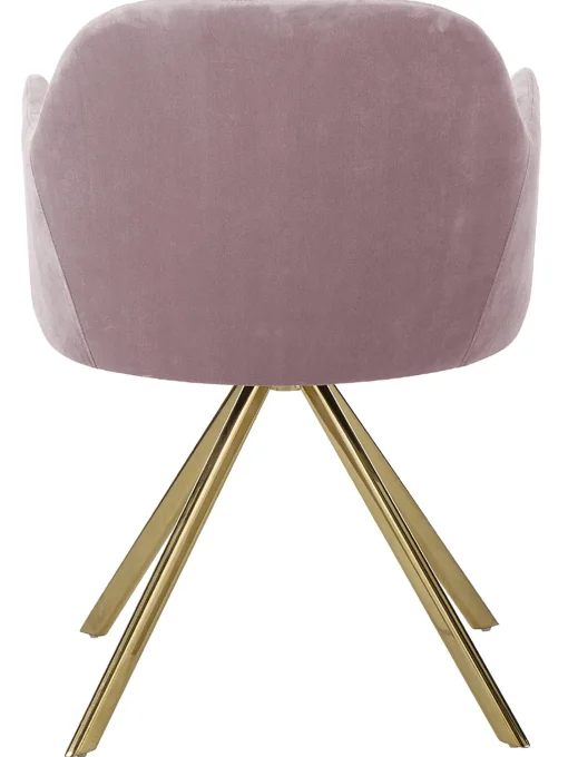 Silla Giratoria Con Reposabrazos De Terciopelo Lola