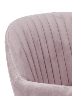 Silla Giratoria Con Reposabrazos De Terciopelo Lola