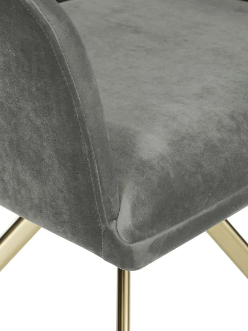 Silla Giratoria Con Reposabrazos De Terciopelo Lola