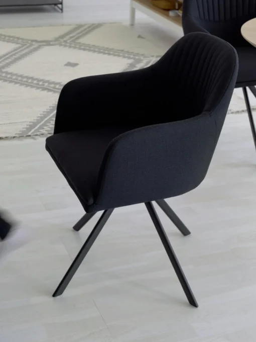 Silla Giratoria Con Reposabrazos Tapizada Lola