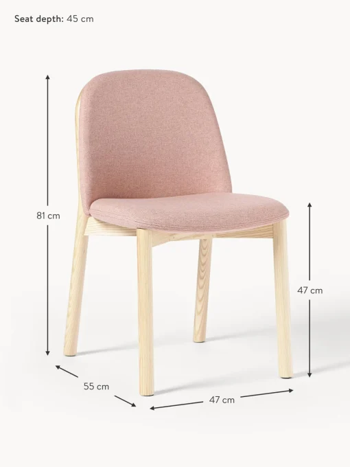 Silla Tapizada De Madera De Fresno Julie