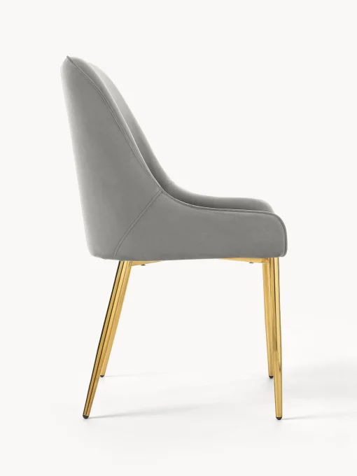 Silla Tapizada En Terciopelo Ava
