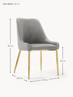 Silla Tapizada En Terciopelo Ava
