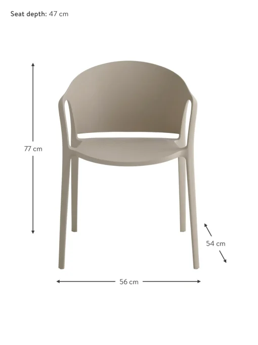 Sillas Con Reposabrazos De Plastico Monti, 2 Uds.